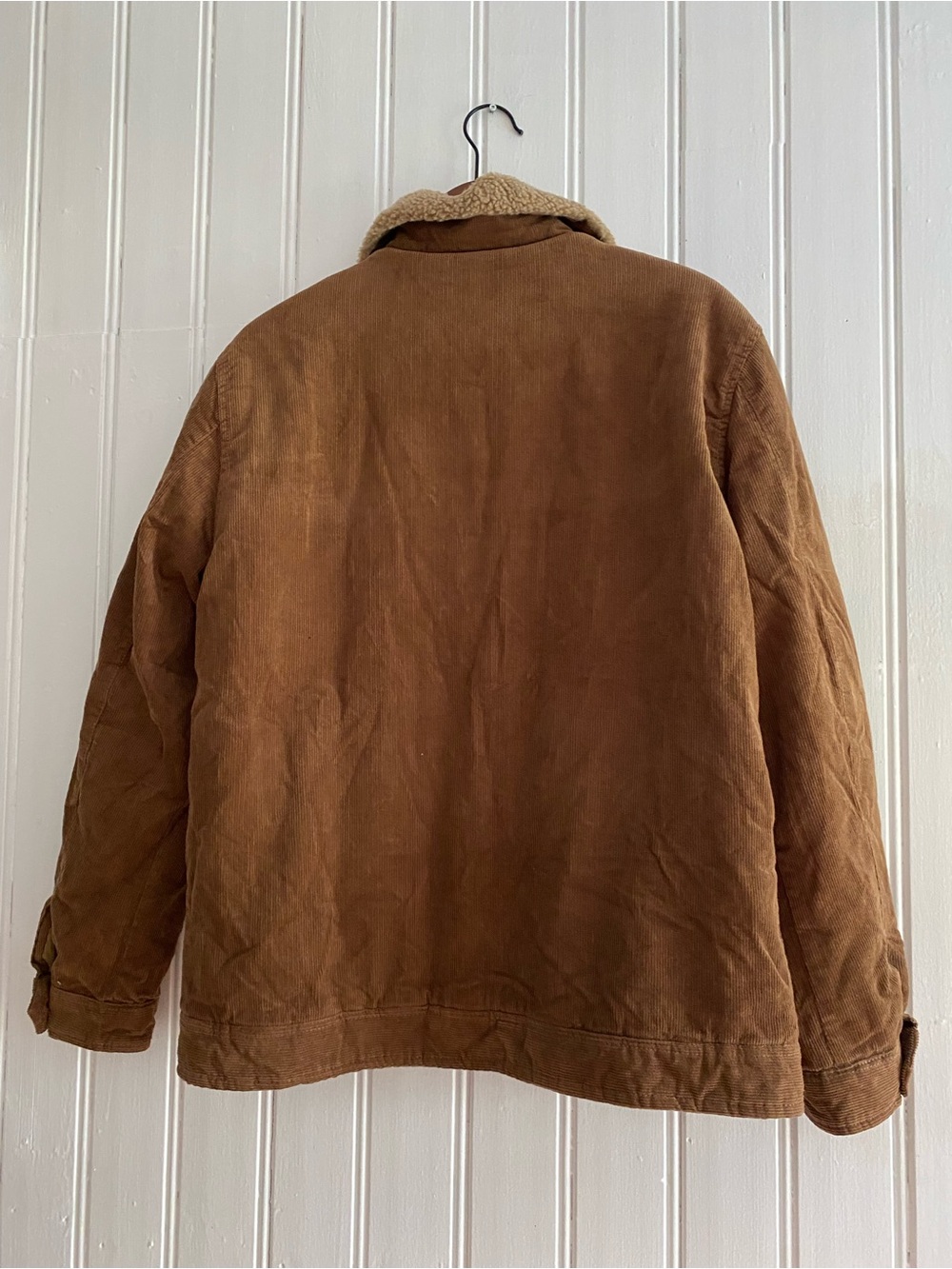 VINTAGE 90s outdoor fashion sports corduroy sherpa lined coat jacket unisex XL - Picture 9 of 10